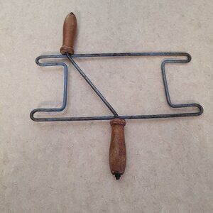 Vintage 2 Handle Clothes Line Yarn Rope Winder-Steel with Wood